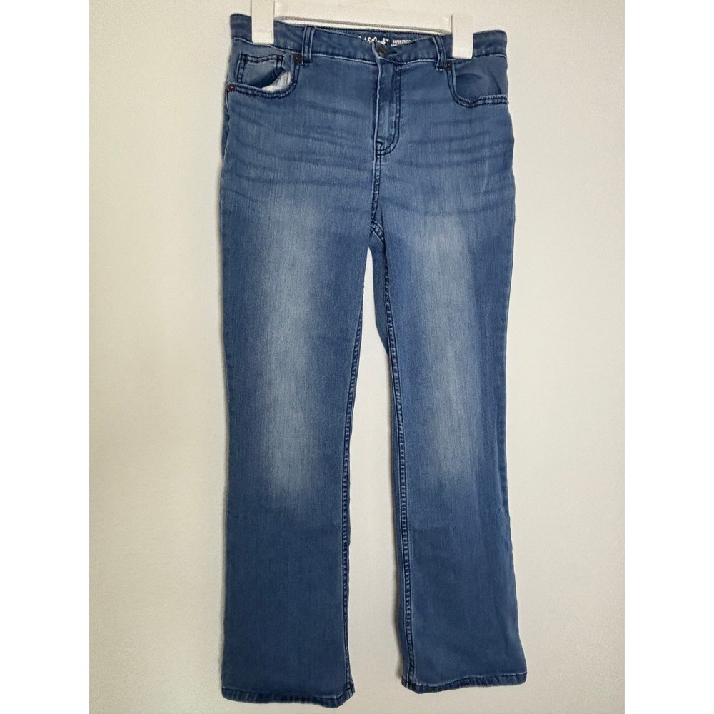 Cat & Jack Girls Bootcut Jeans Medium Wash Super Stretch Size 16 Blue Denim